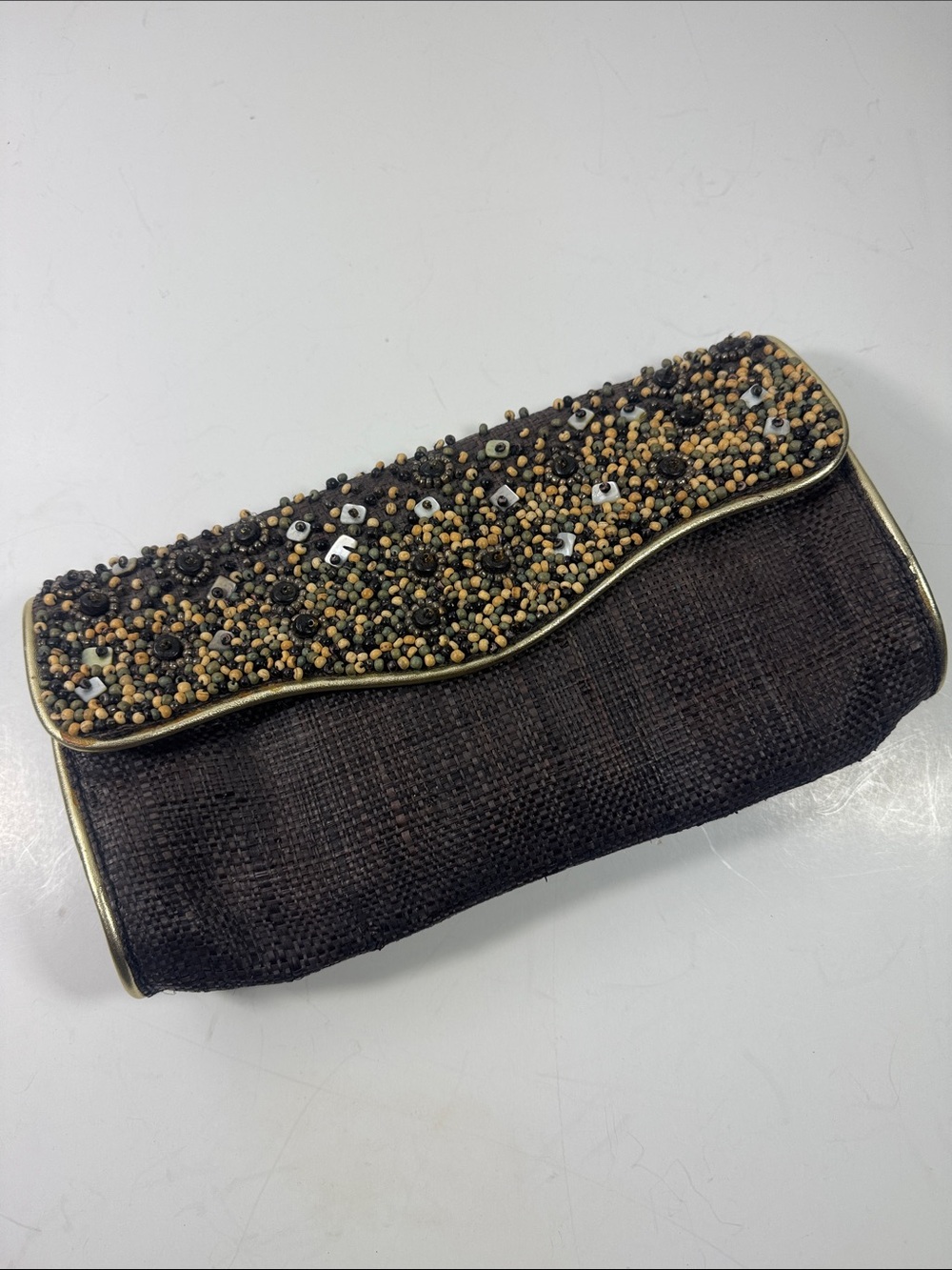 Adrienne Vittadini Beaded Evening Clutch - Designer Style